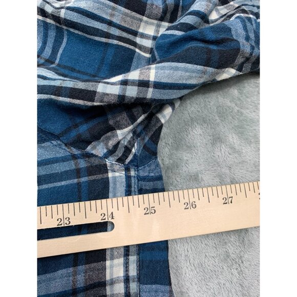 Vintage Big Dogs Shirt Men Large Blue Plaid Button Up Cotton Button Down Y2K - Picture 5 of 8